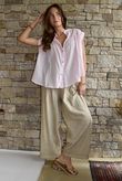 Elsie Pure Cotton Cap Sleeve Blouse Sugar